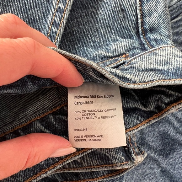 Reformation Mckenna Mid Rise Slouch Cargo Jeans - Picture 6 of 6